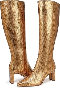 Medallion Gold Snake Wide Calf