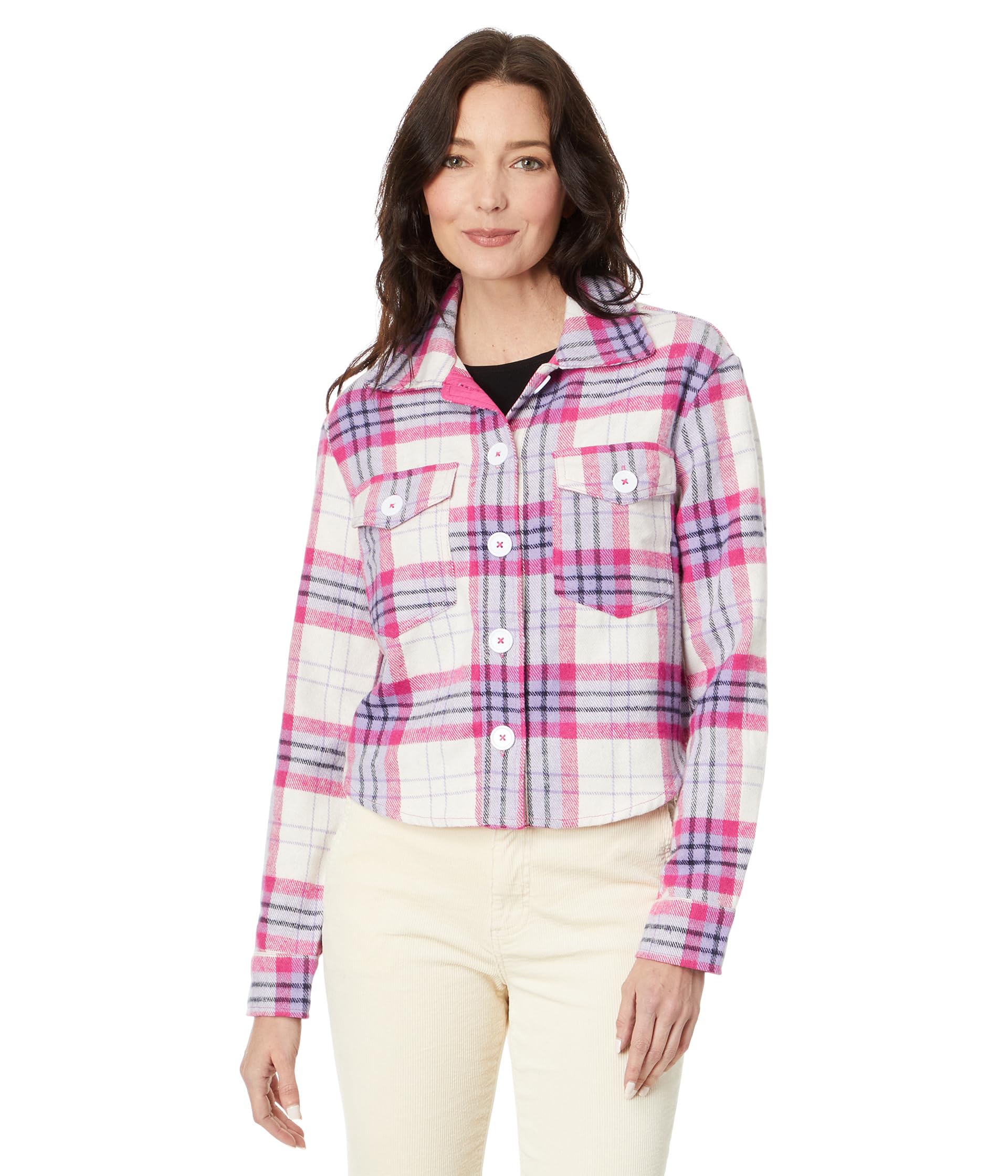 Lora - Crop Shirt Jacket w/ Flap Pockets