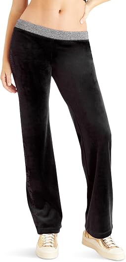 Женские спортивные брюки Juicy Couture с рибаной и блеском, на резинке