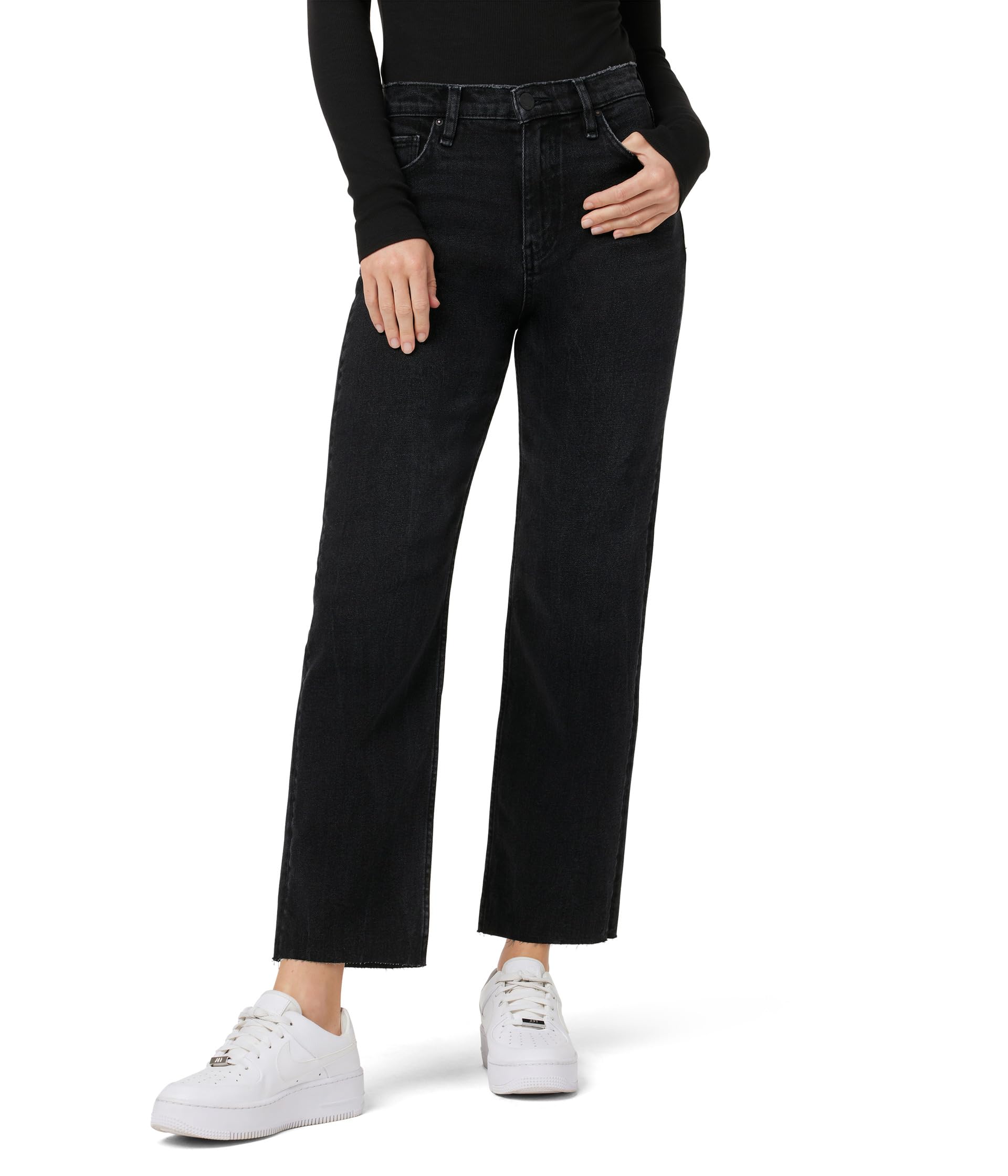 Remi High-Rise Straight Ankle in Fade To Black