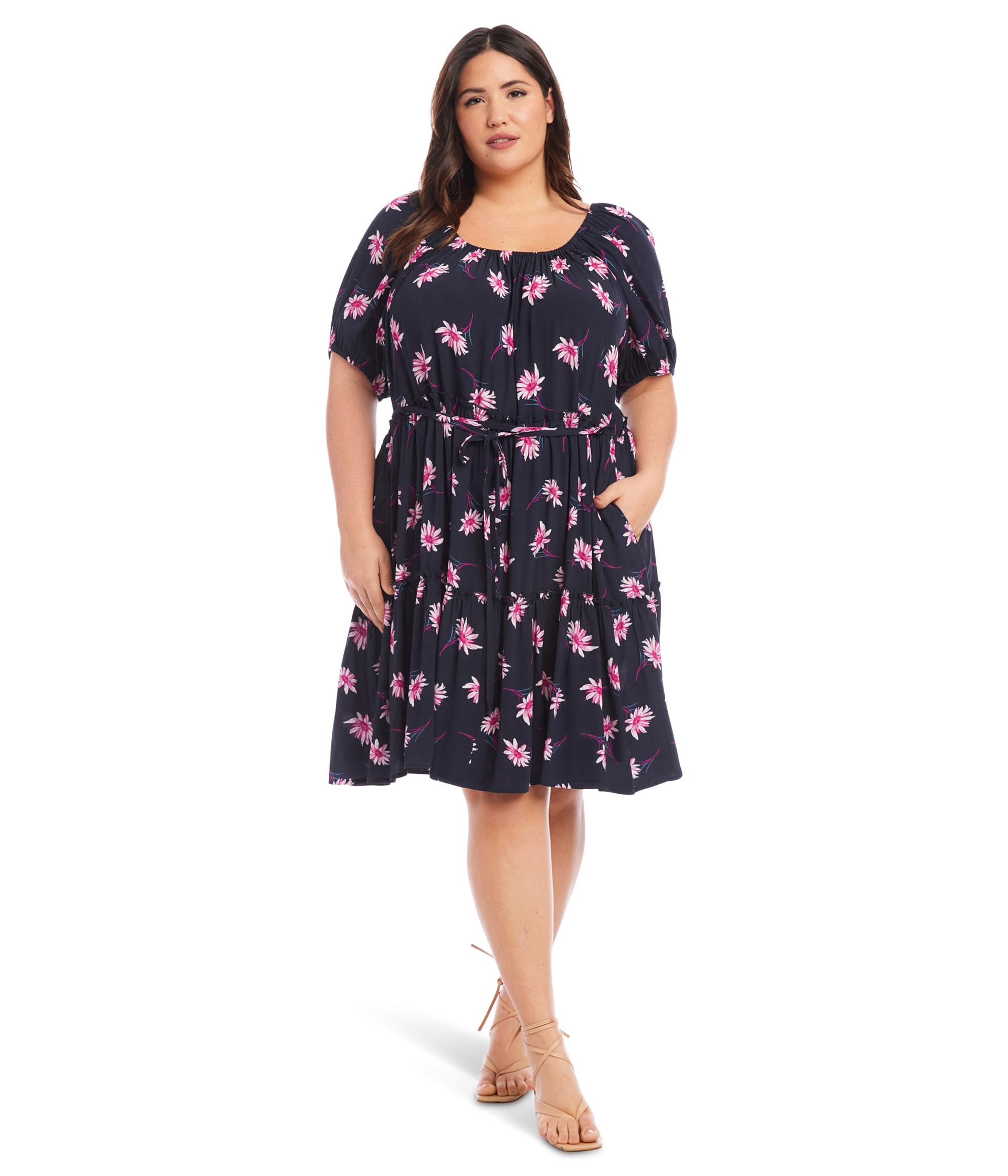 Plus Size Tiered Short Dress