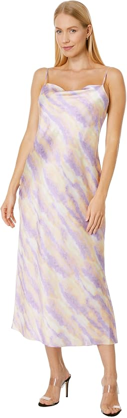 Ikat Tie-Dye Cowl Cami Dress