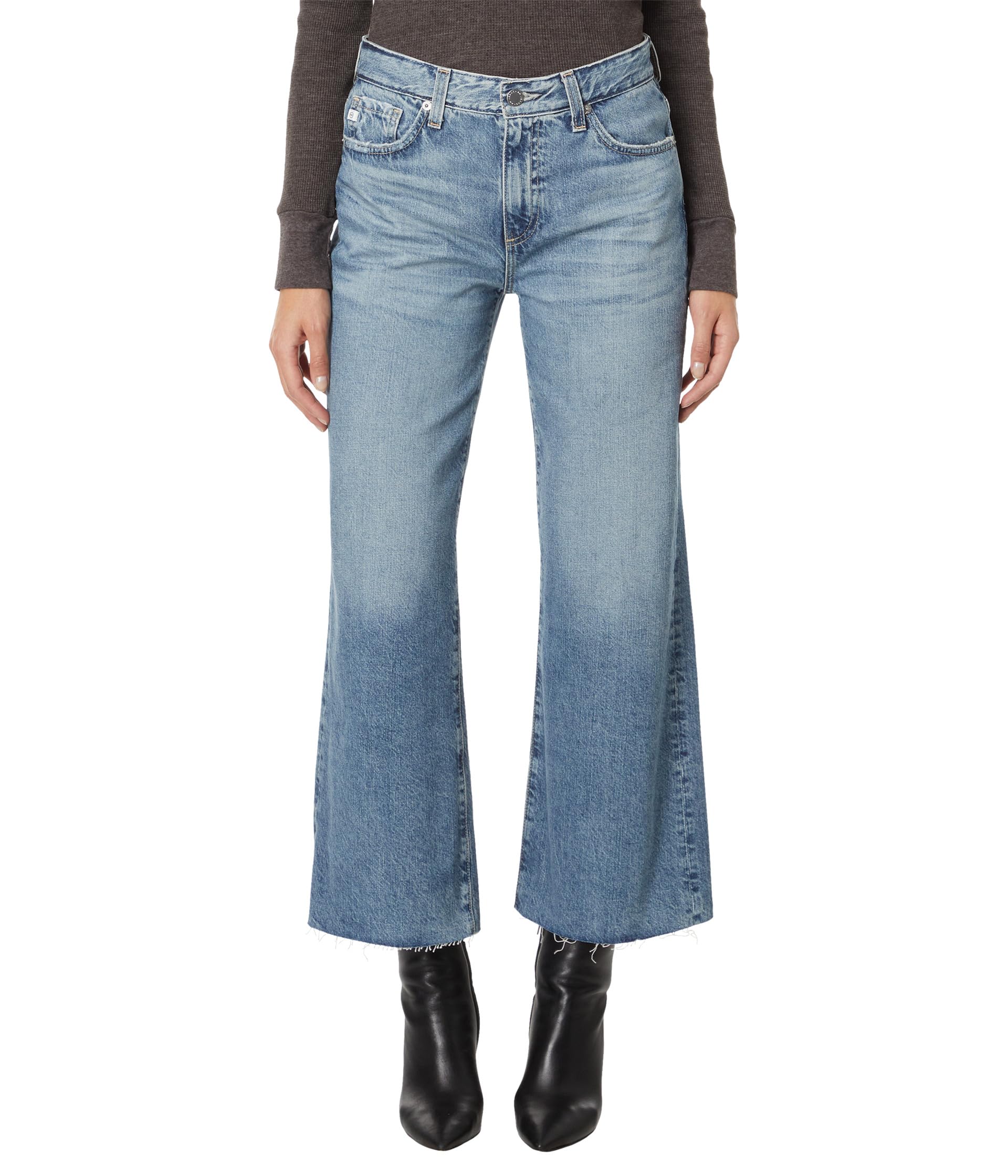 Saige High-Rise Wide Leg Crop in Rival