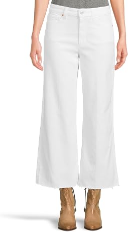 Джинсы Paige Anessa с необработанным краем в цвете Crisp White