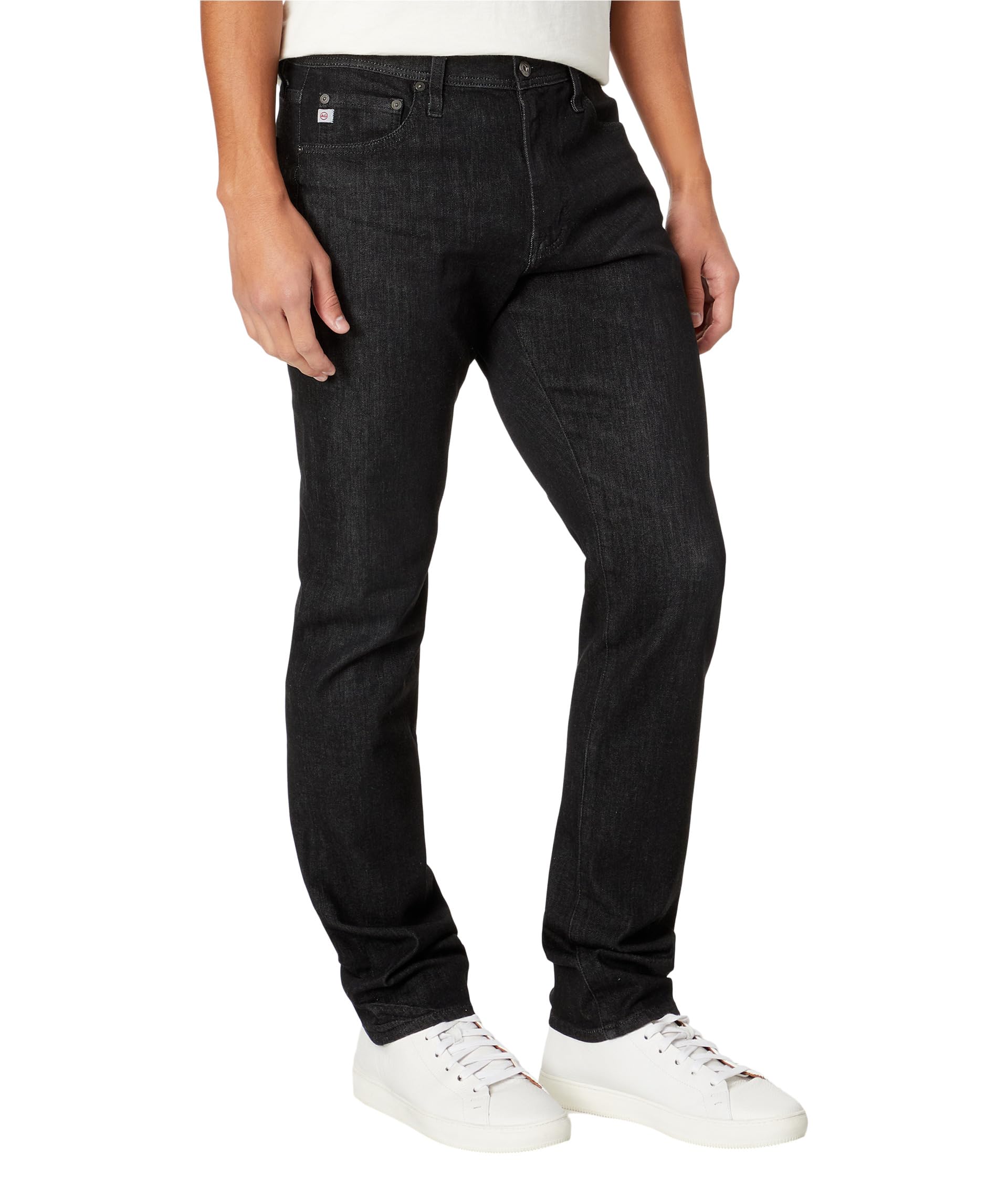 Everett Slim Straight Fit Jeans in Black Marble