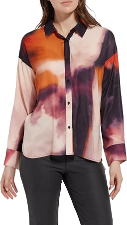 Printed Stitched Satin Shirt