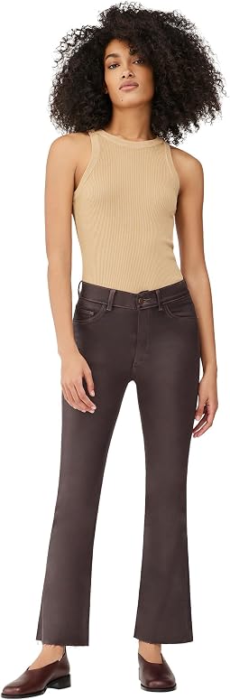 Bridget Boot High-Rise Crop Jeans in Chestnut