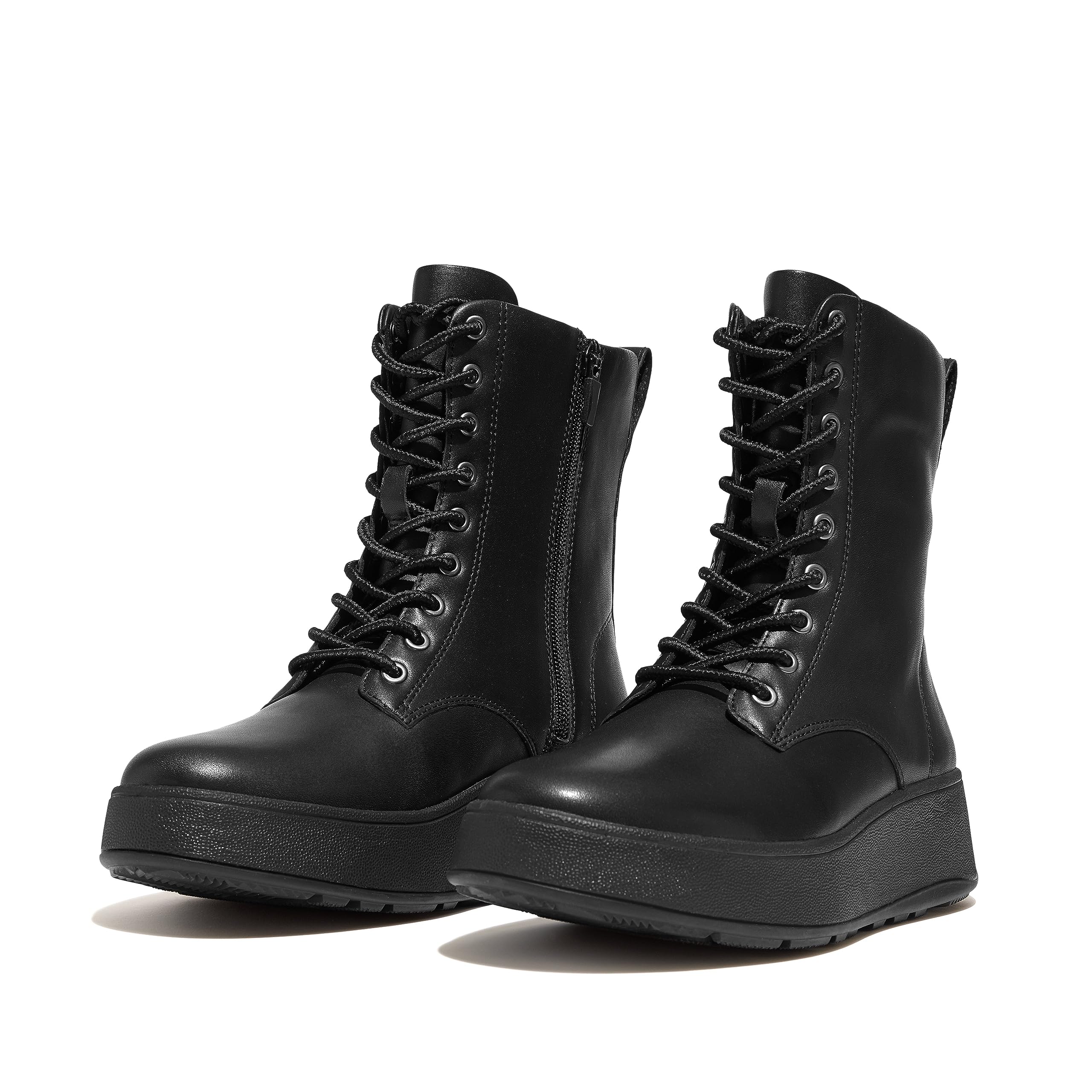 Ботильоны F-Mode Leather Lace-Up Flatform Ankle
