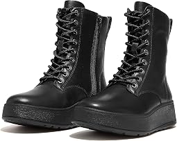 Ботильоны F-Mode Leather Lace-Up Flatform Ankle