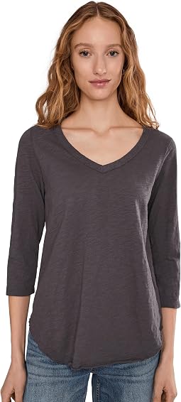 Футболка Mod-o-doc 3/4 Sleeve V-Neck с изогнутым краем