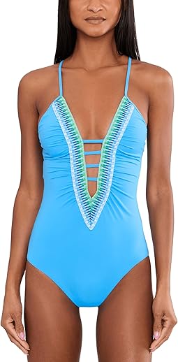 Купальник BECCA Fiesta Plunge One-Piece