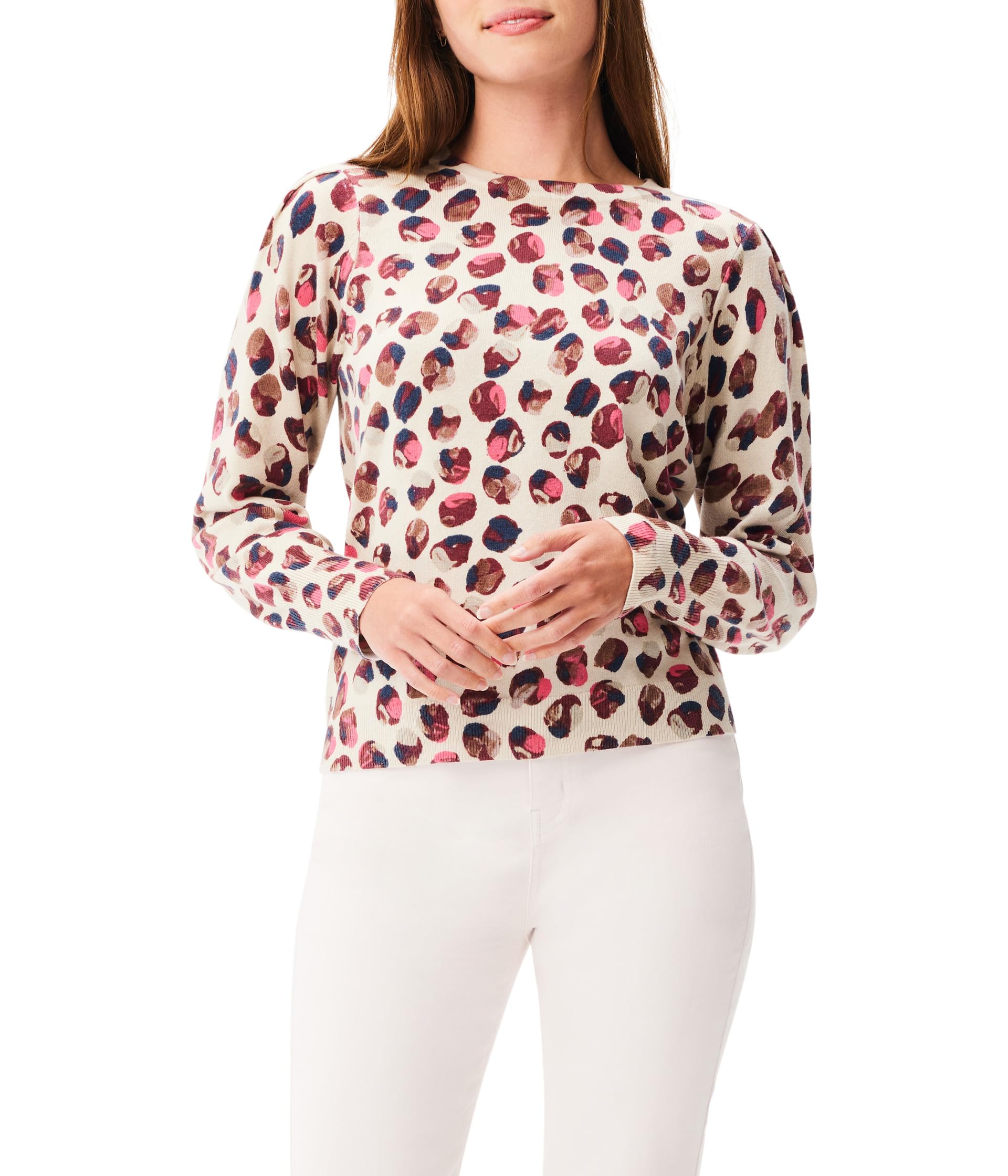 Petite Blush Dot Sweater