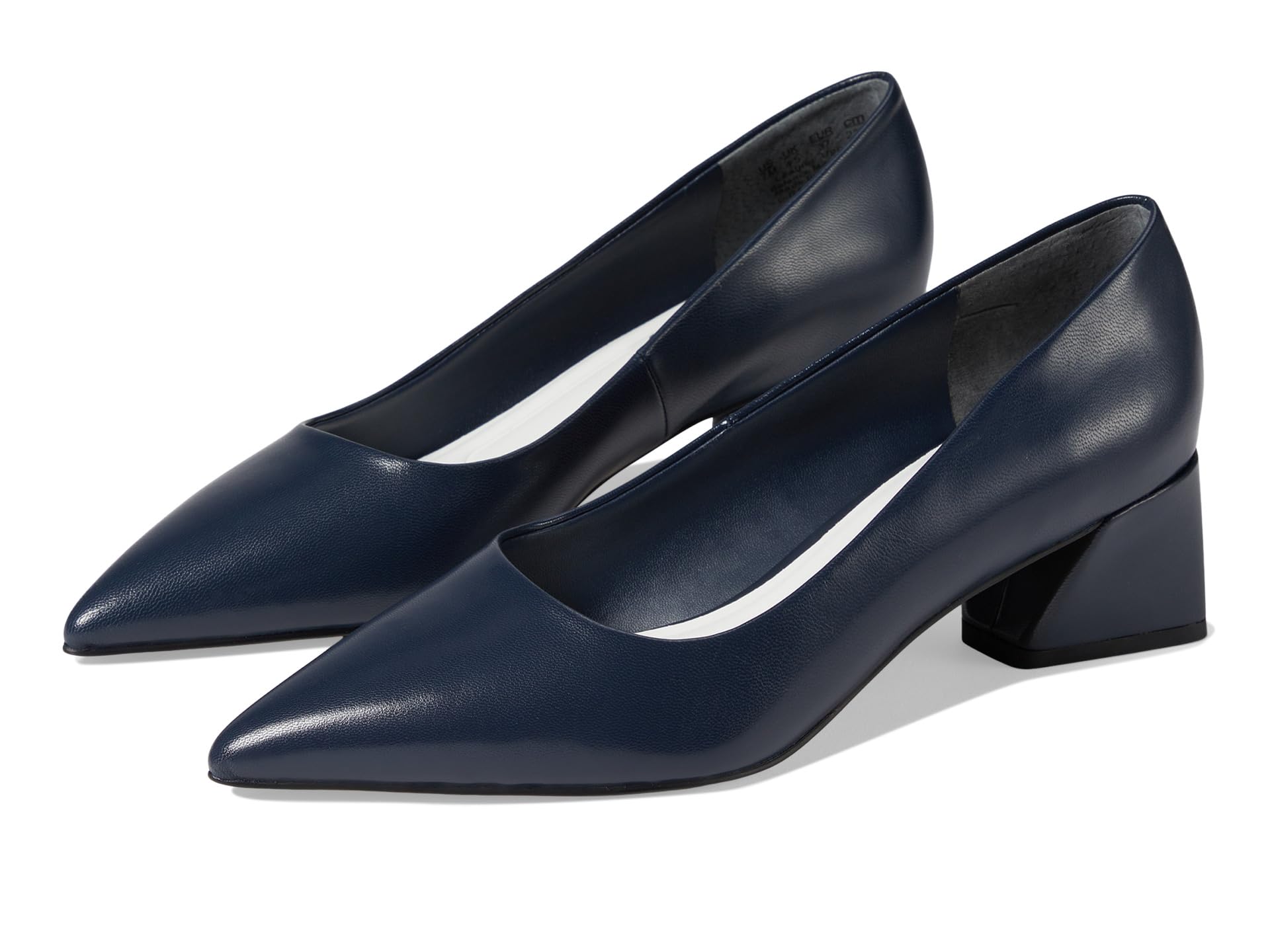 Racer Pointed Toe Block Heel Pump