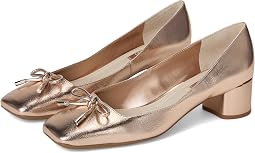 Natalia Square Toe Block Heel Pumps with Bow