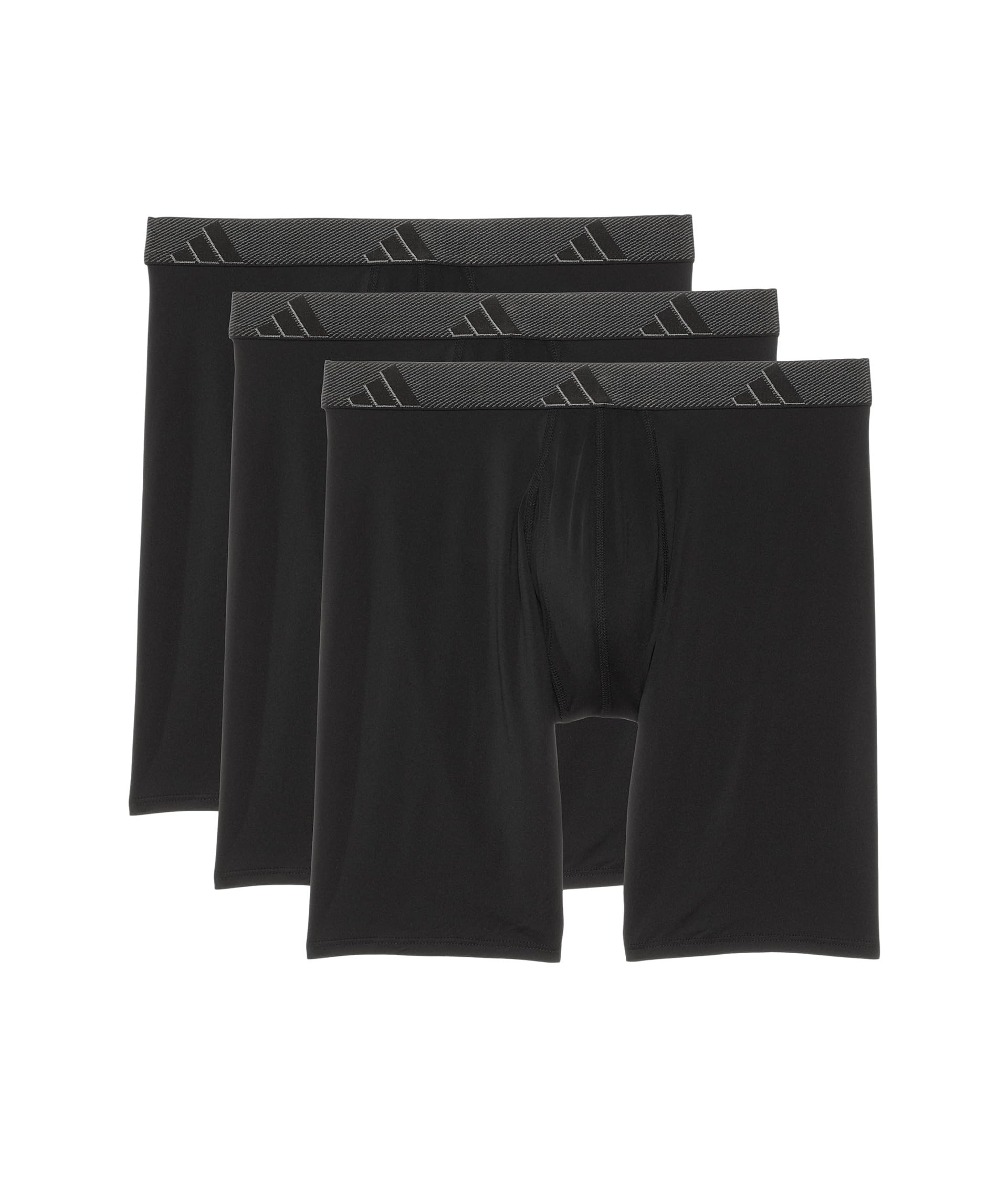 Athletic Fit Microfiber Long Boxer Brief Underwear 3-Pack