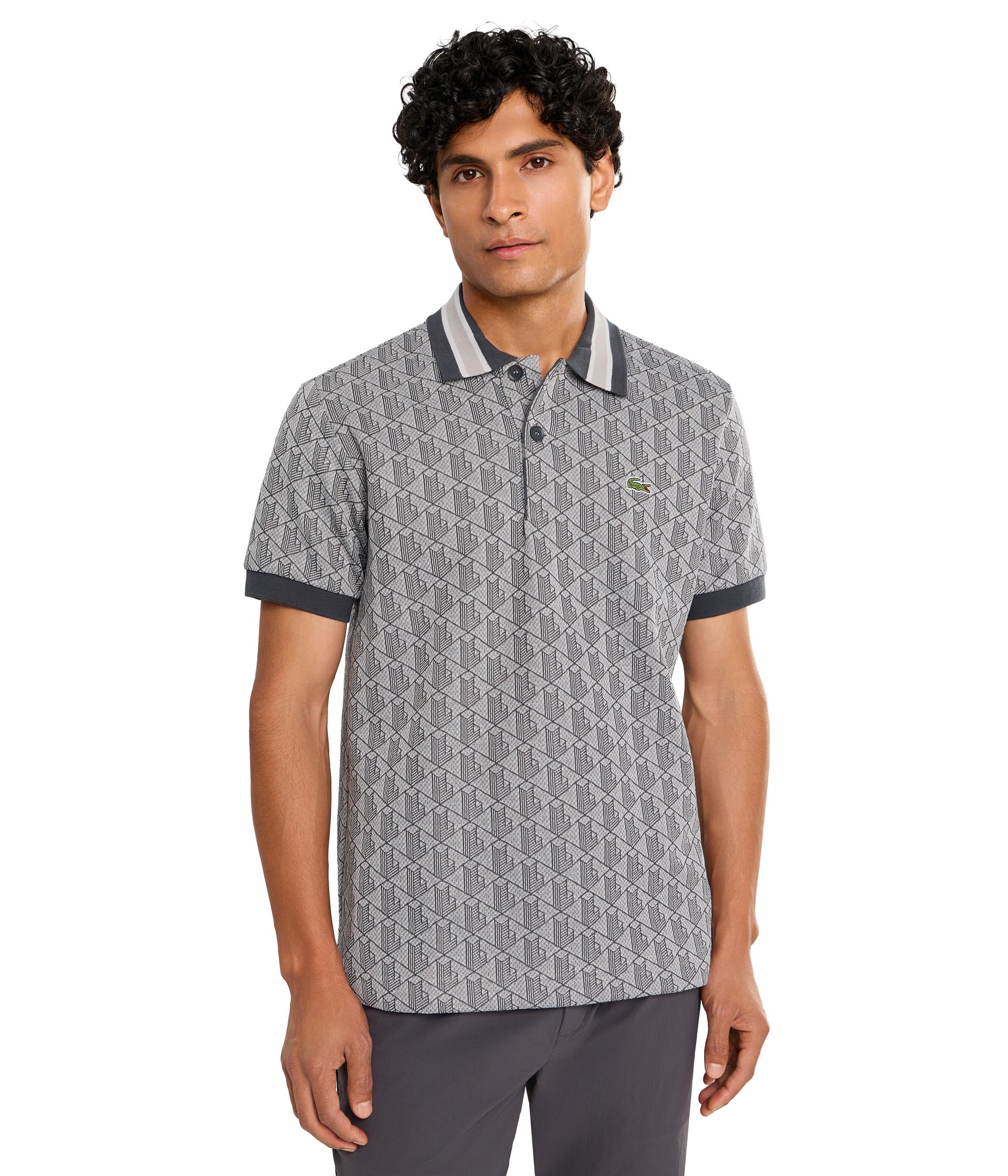 Lacoste Поло с контрастным воротником