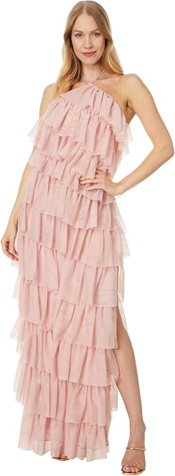 Long Mesh Multi Tier Tie Neck