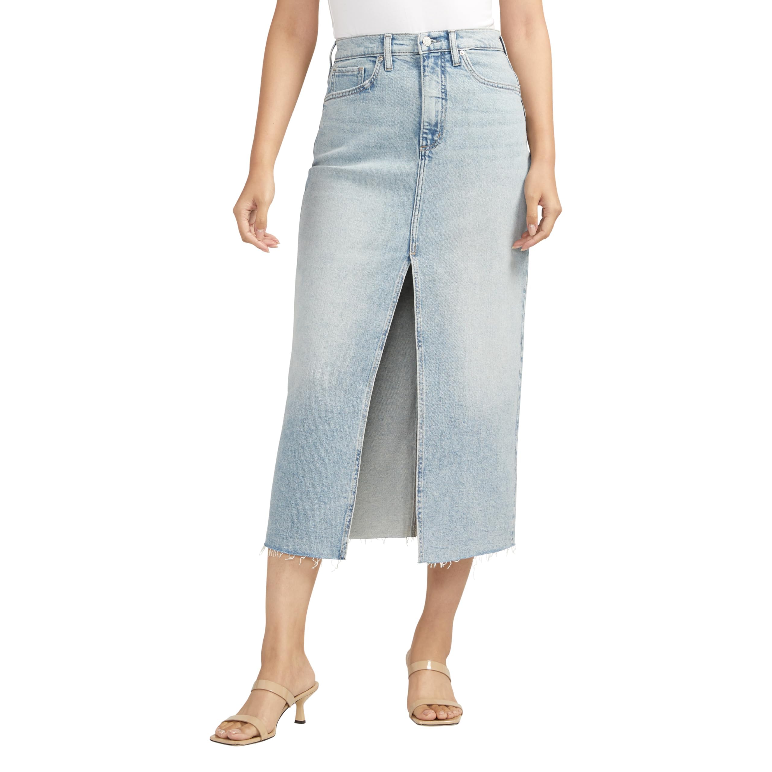 Denim Midi Skirt L34112ACS174