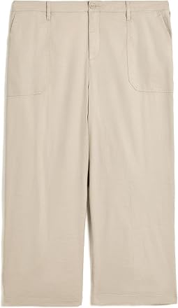 Plus Wide Leg Cropped Cargo