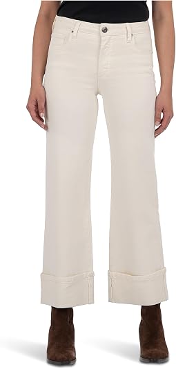 Женские джинсы KUT from the Kloth Meg High Rise Fab Ab Wide Legs Roll Up Regular Hem