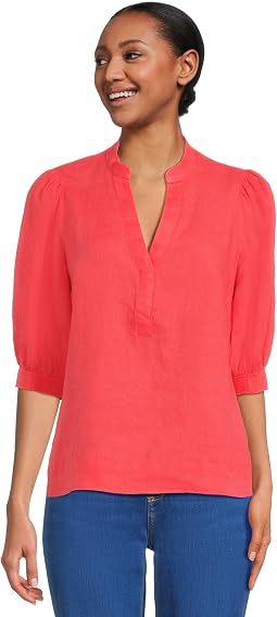 Mialeigh Elbow Sleeve Linen Top
