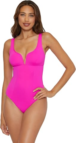 Слитный купальник Color Code Erin V Wire Cut Out
