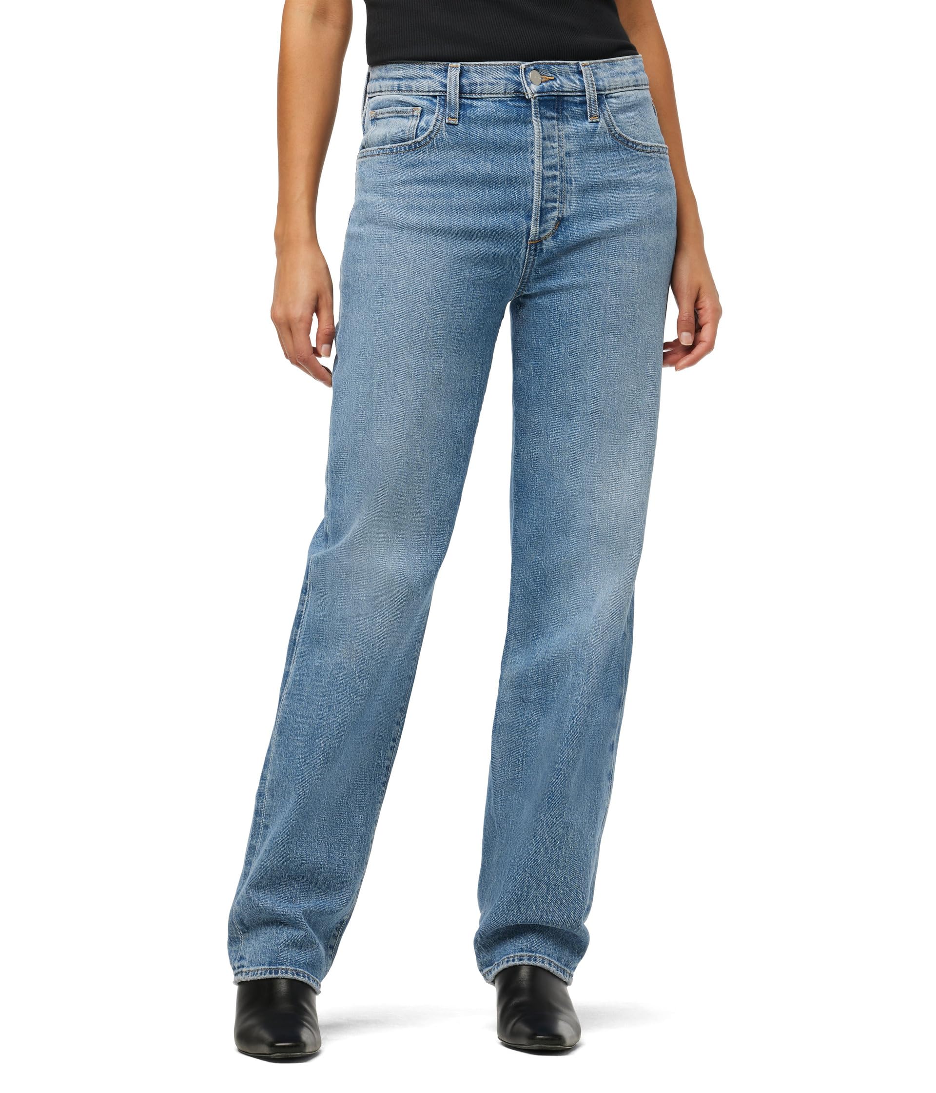 The 90's Niki Mid Rise Boyfriend Straight Leg Jean