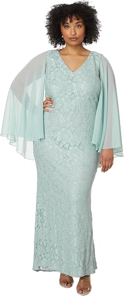Plus Size Long Lace Capelet