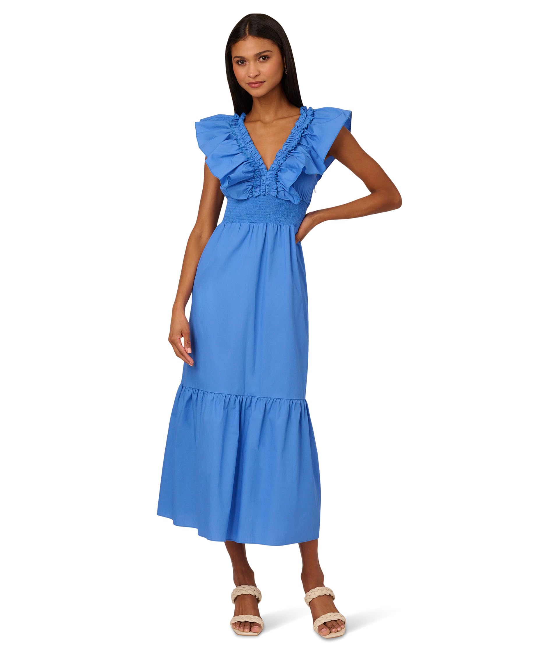 Женское платье Ruffle Front Maxi