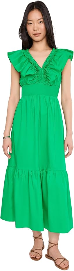 Ruffle Front Maxi Dress