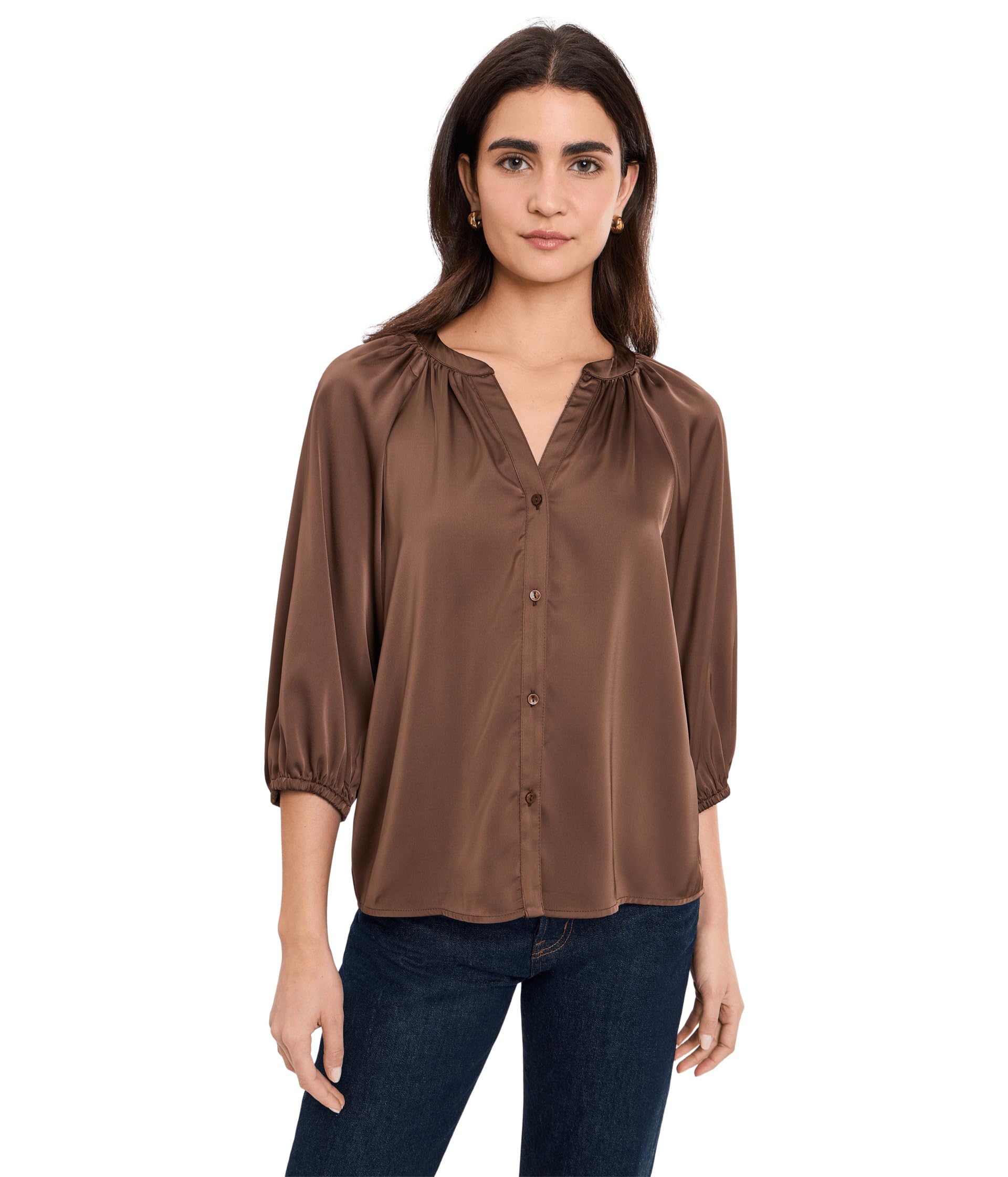Блузка Vince Camuto с рукавами Raglan и пуговицами