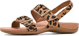 Tan Leopard Suede