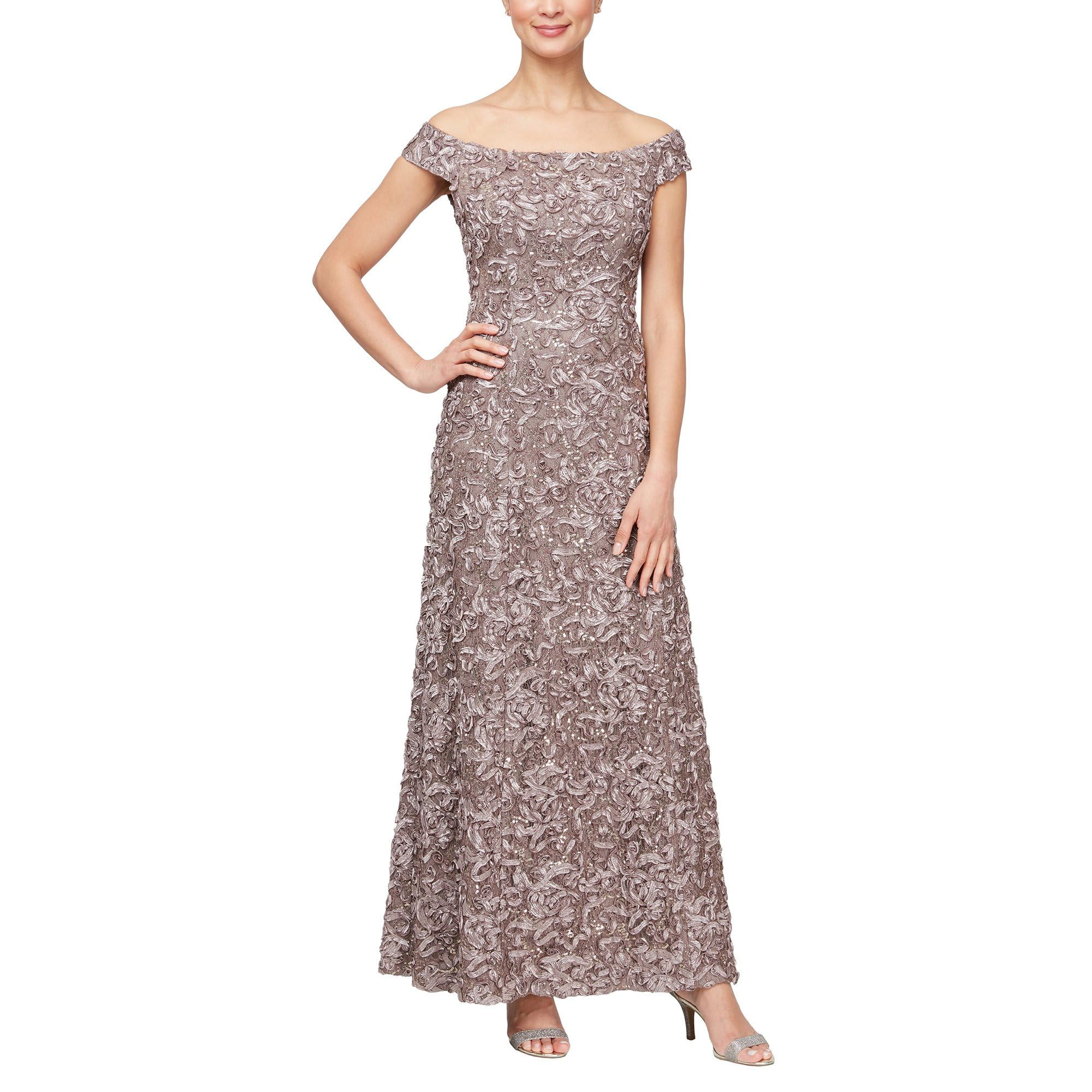 Платье Long Soutache Lace off the Shoulder
