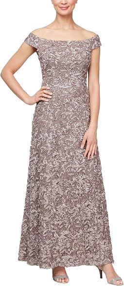 Платье Long Soutache Lace off the Shoulder