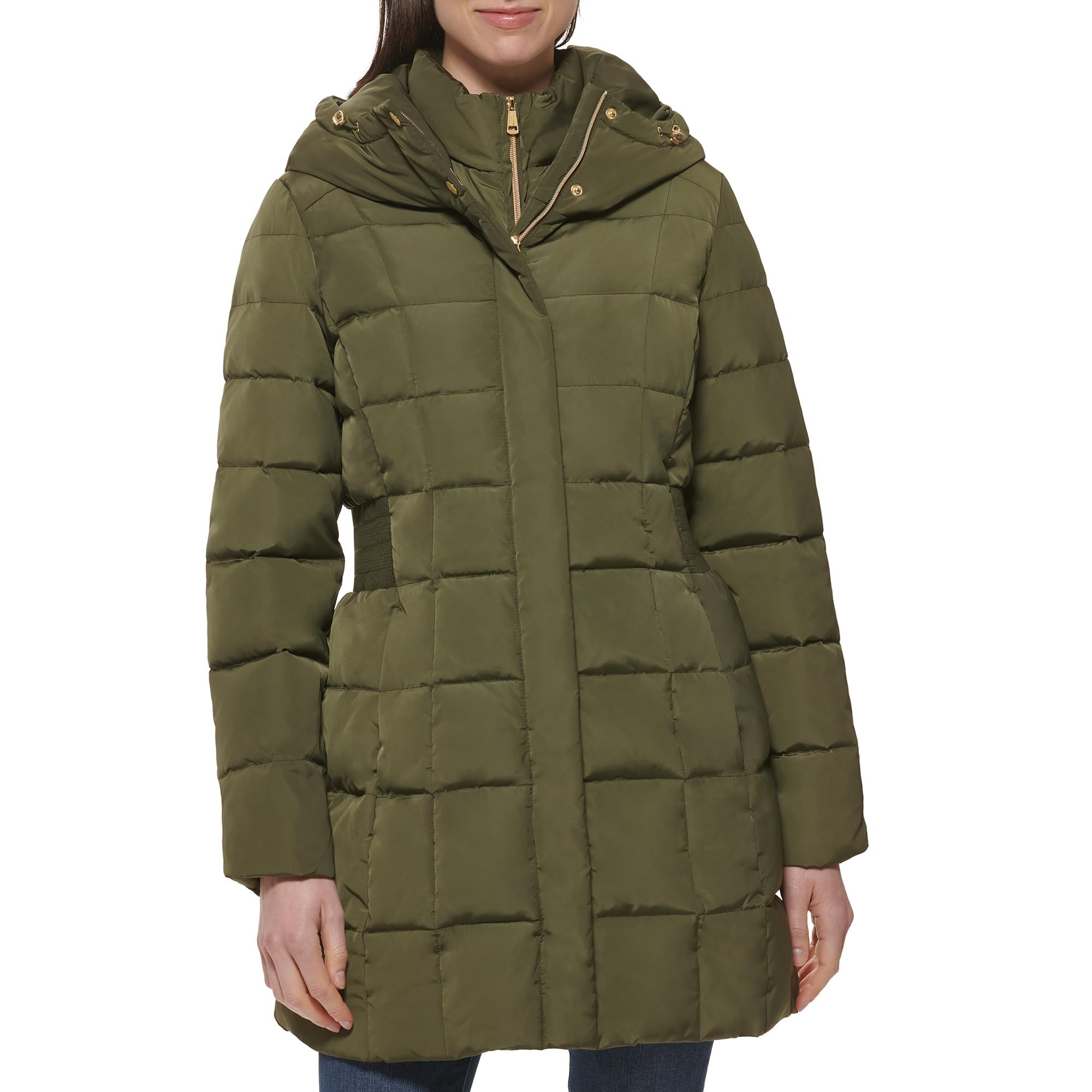 Taffeta Down Coat With Bib
