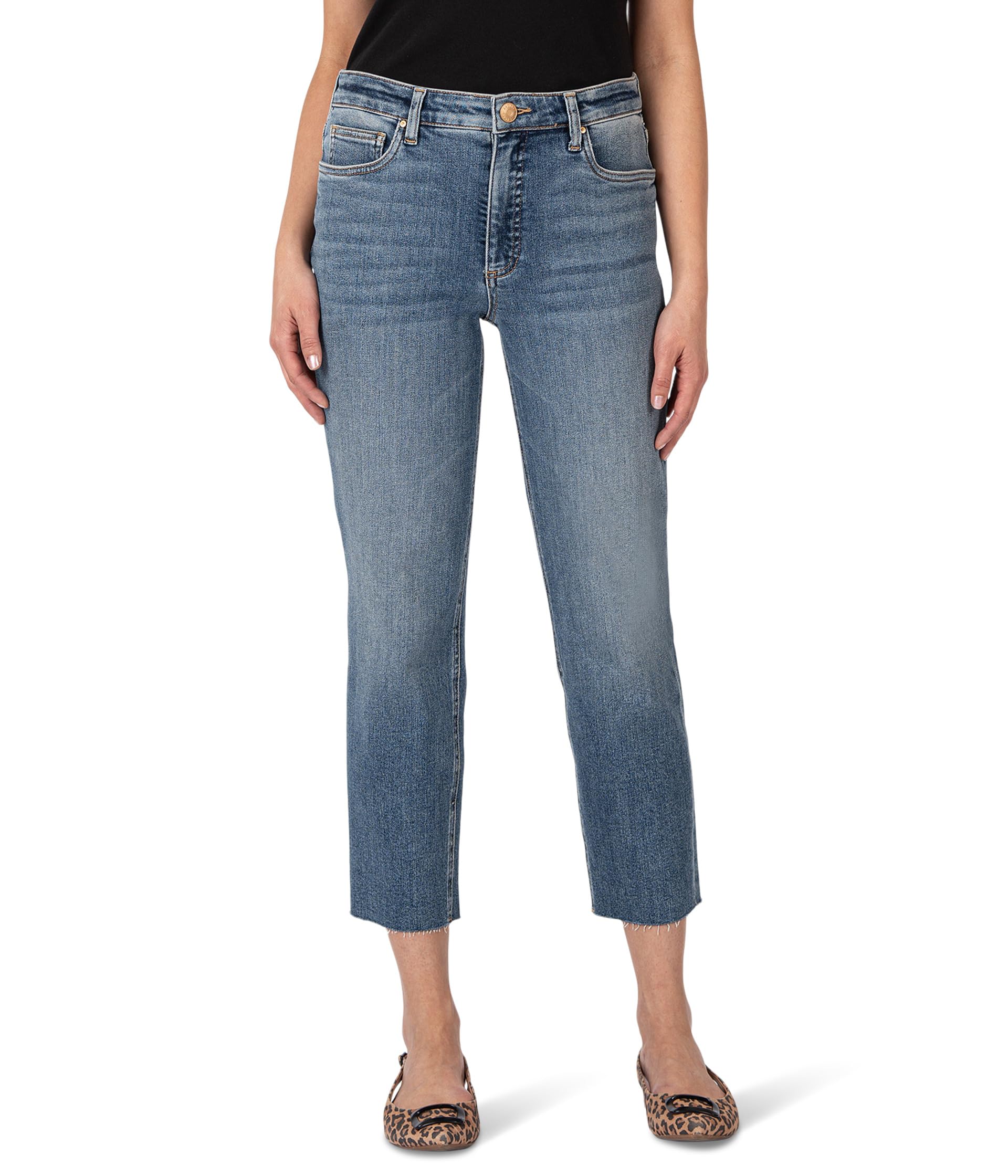 Rachael High Rise Fab Ab Mom Raw Hem
