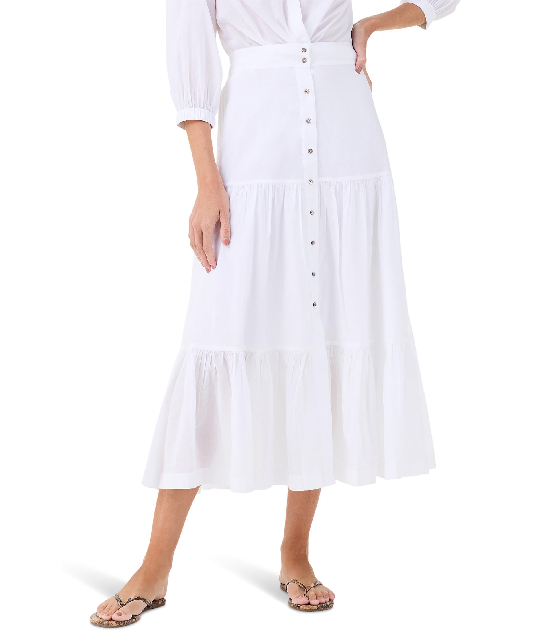 Cotton Tiered Skirt