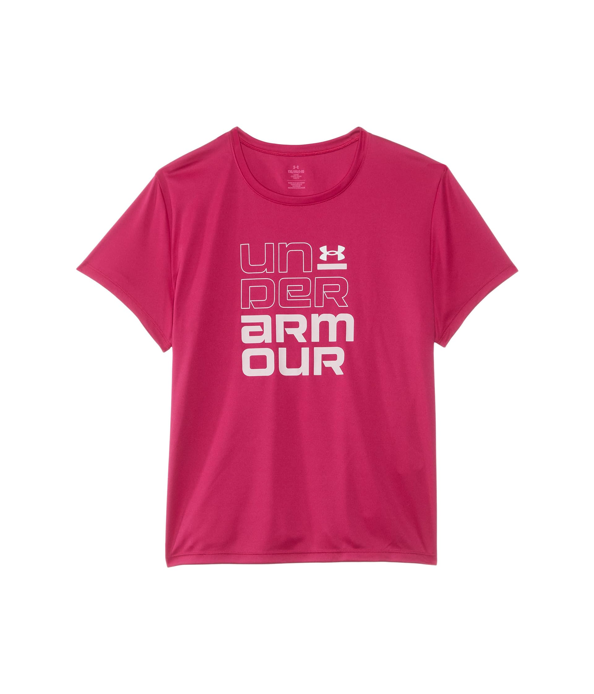 Tech Split Wordmark Short Sleeve T-Shirt (Big Kid)