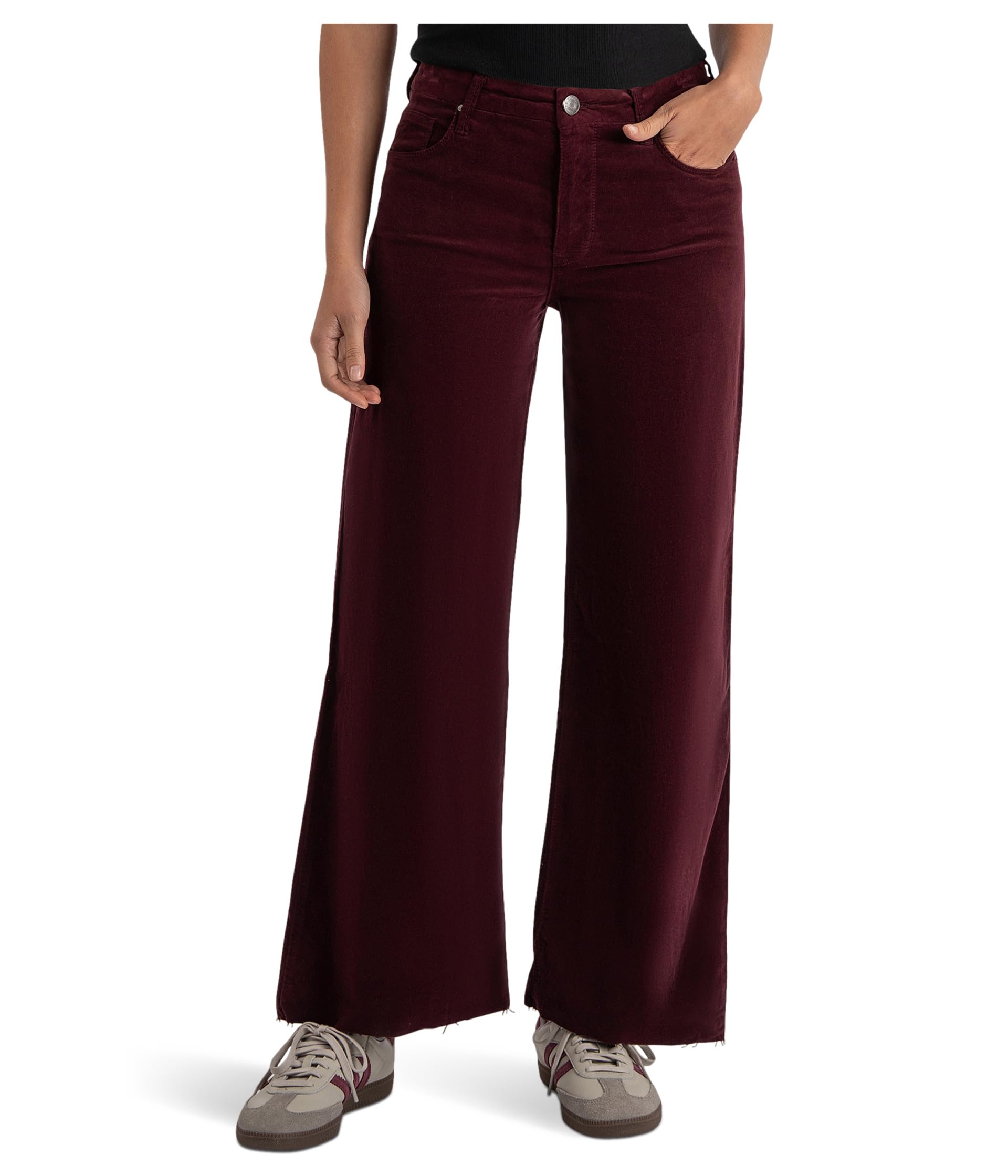 Meg High Rise Fab Ab Wide Leg Raw Hem-Long Inseam