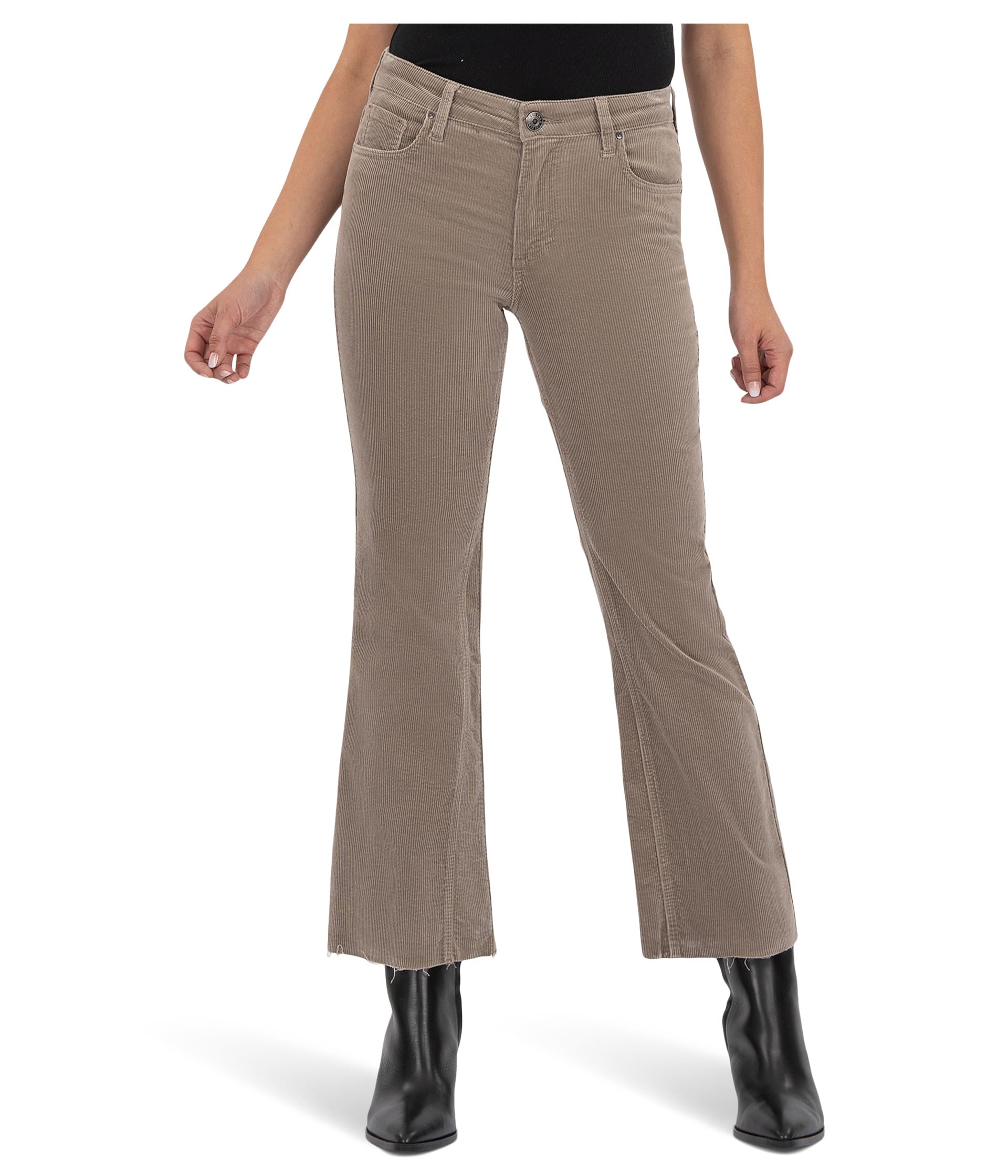 Kelsey Mid Rise Ankle Flare-Inset Leg