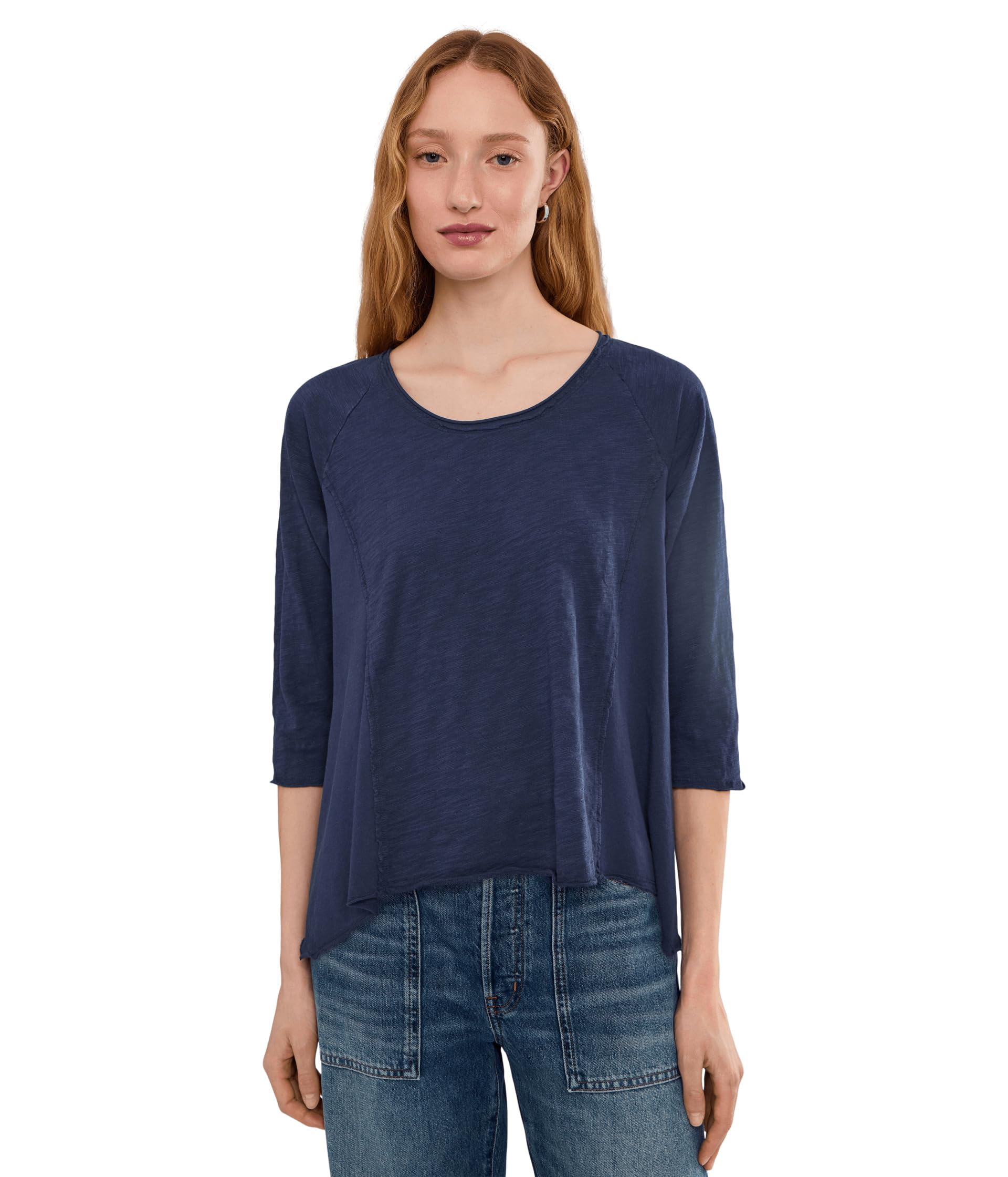3/4 Sleeve Scoop Neck Tee