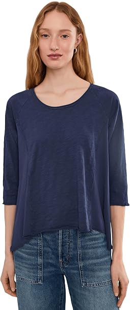 3/4 Sleeve Scoop Neck Tee