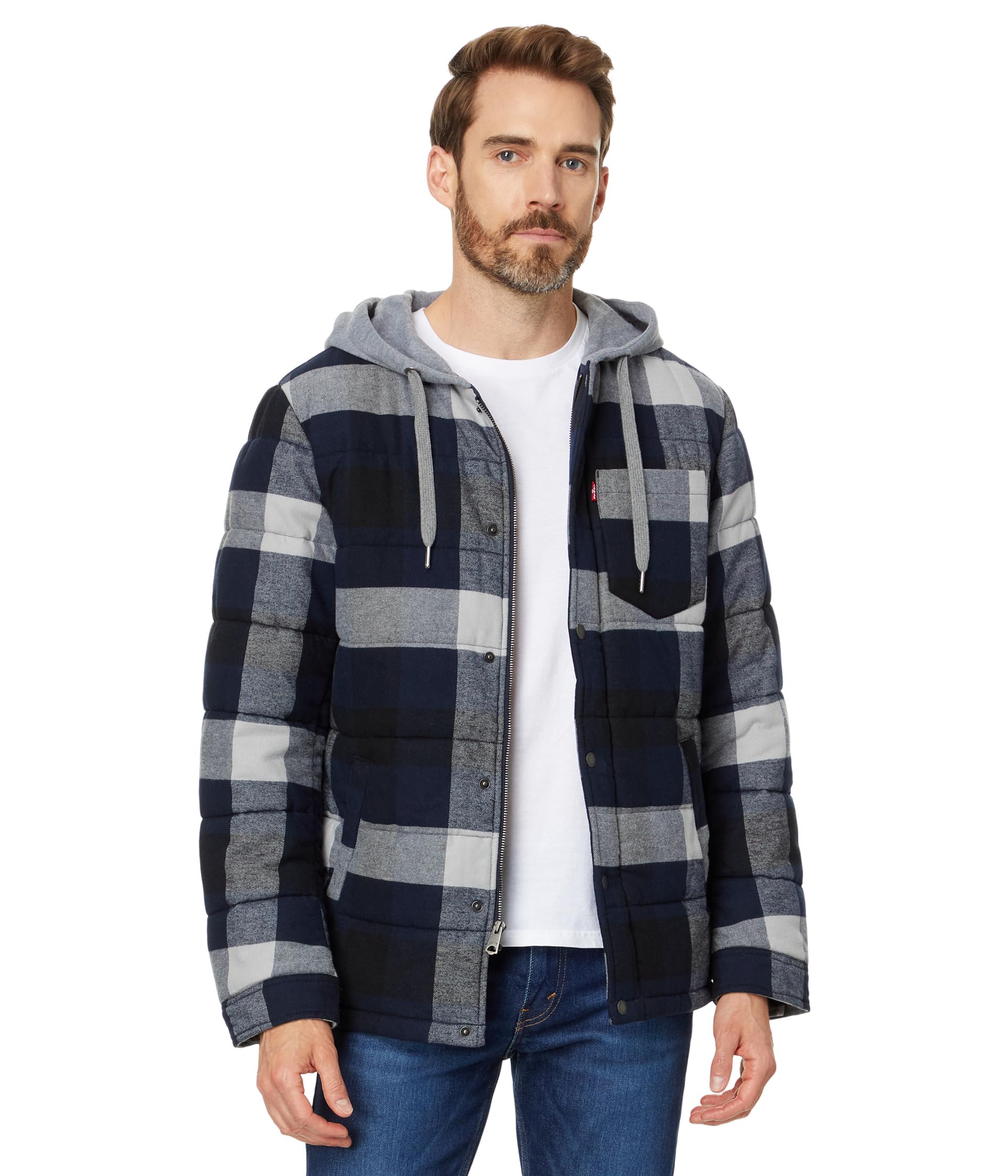 Cotton Plaid Quilted Puffer