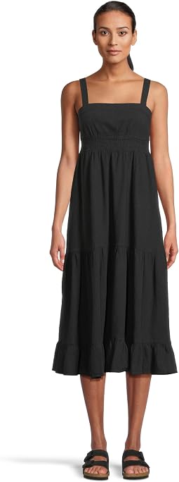 Taj Hemp Tiered Midi Sleeveless Dress