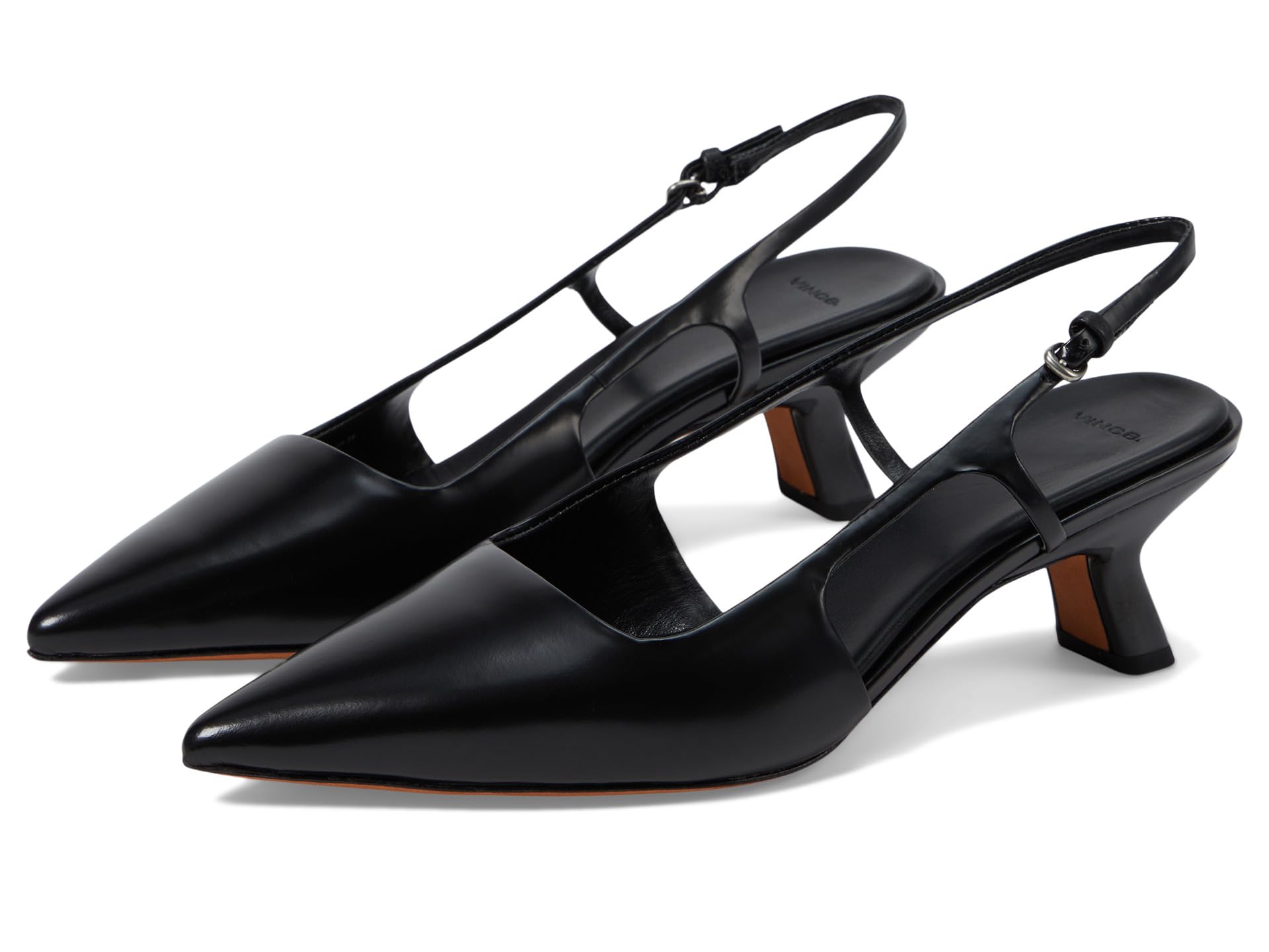 Bianca Pointed Toe Kitten Heel Slingback