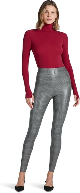 Легинсы Commando Faux Leather Plaid