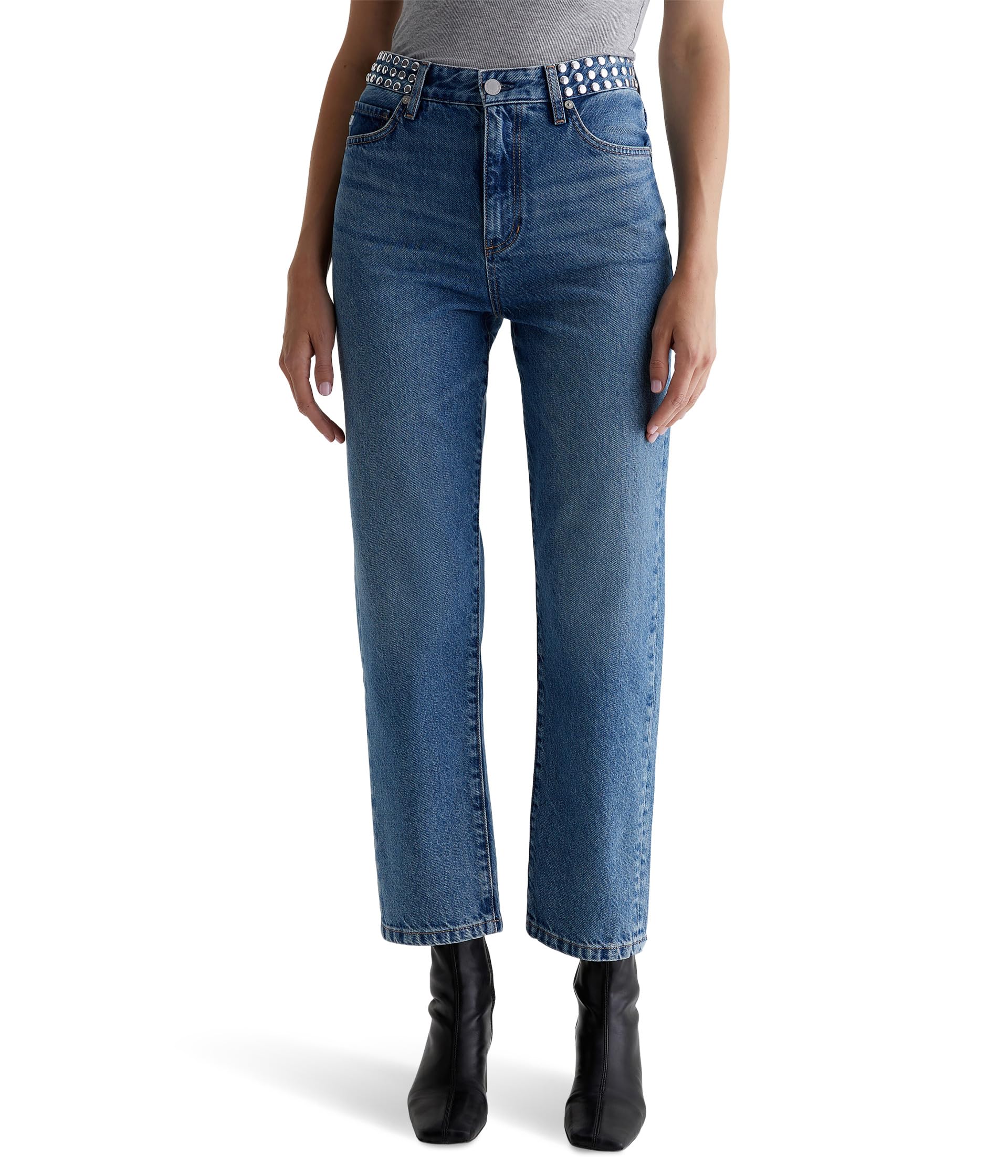 Джинсы AG Jeans Rian Super High Rise Straight в цвете Angeleno
