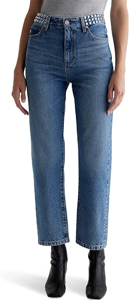 Джинсы AG Jeans Rian Super High Rise Straight в цвете Angeleno