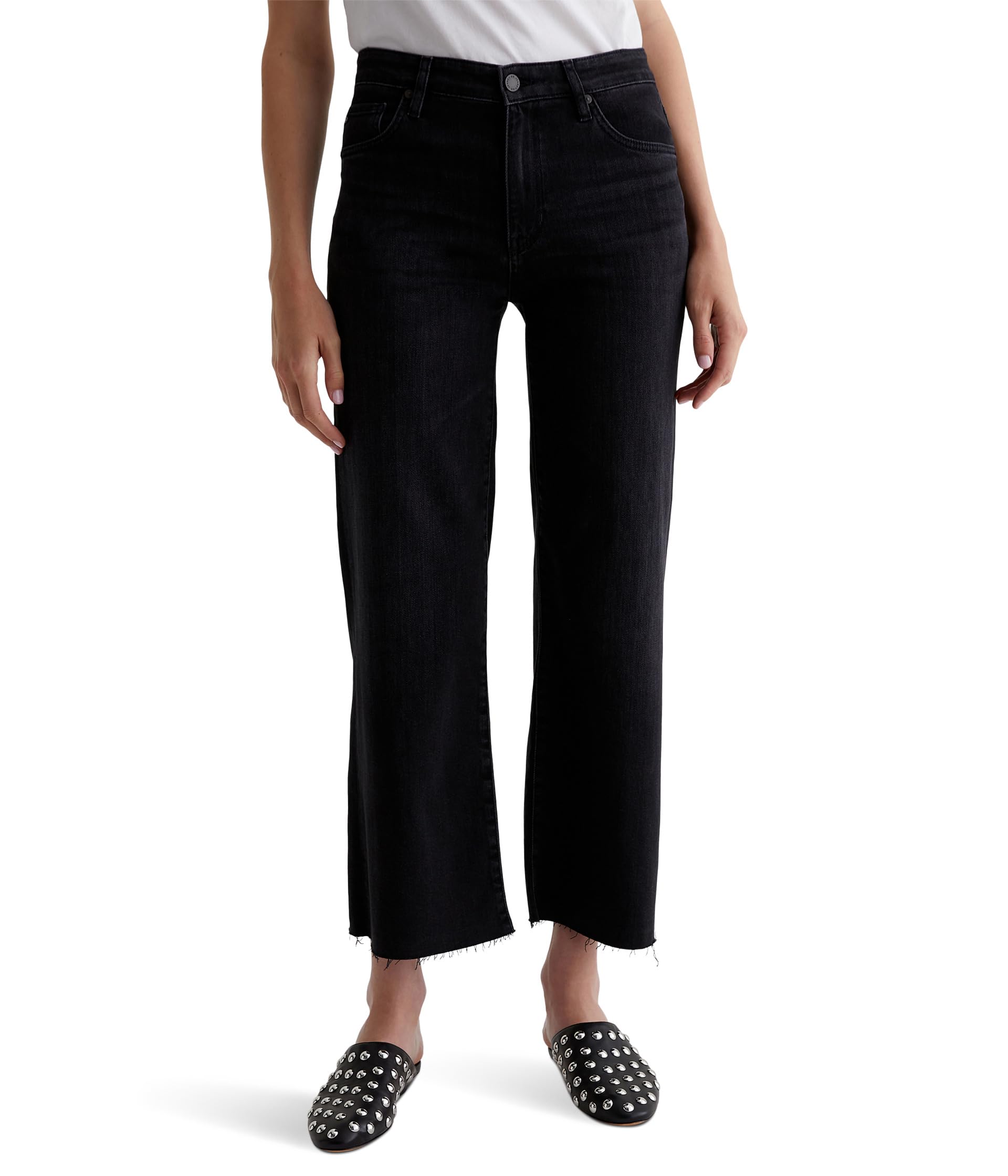 Saige Mid Rise Wide Leg Jeans in Glasgow