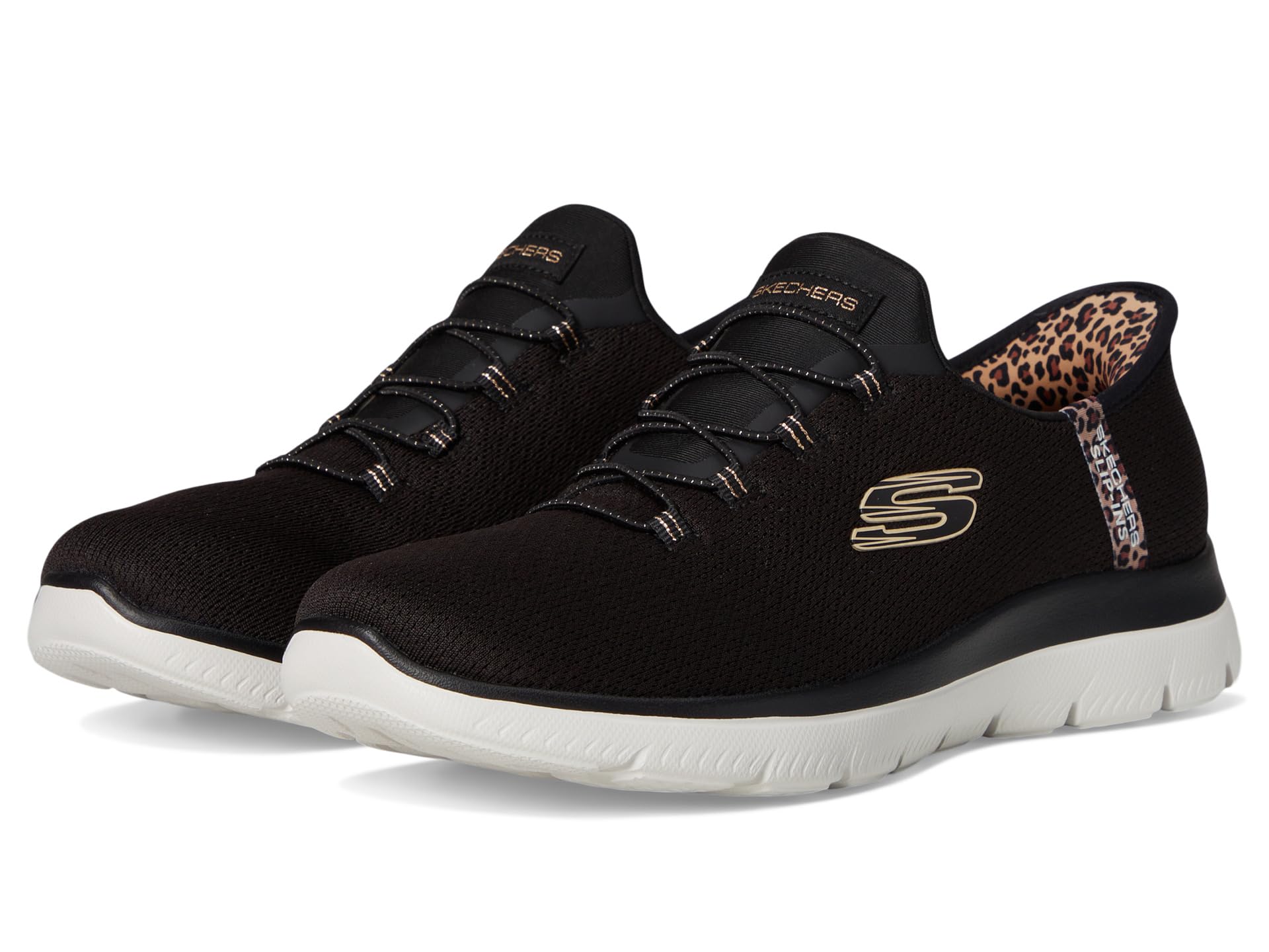 Кроссовки SKECHERS Summits Leopard Chic Hands Free Slip-INS